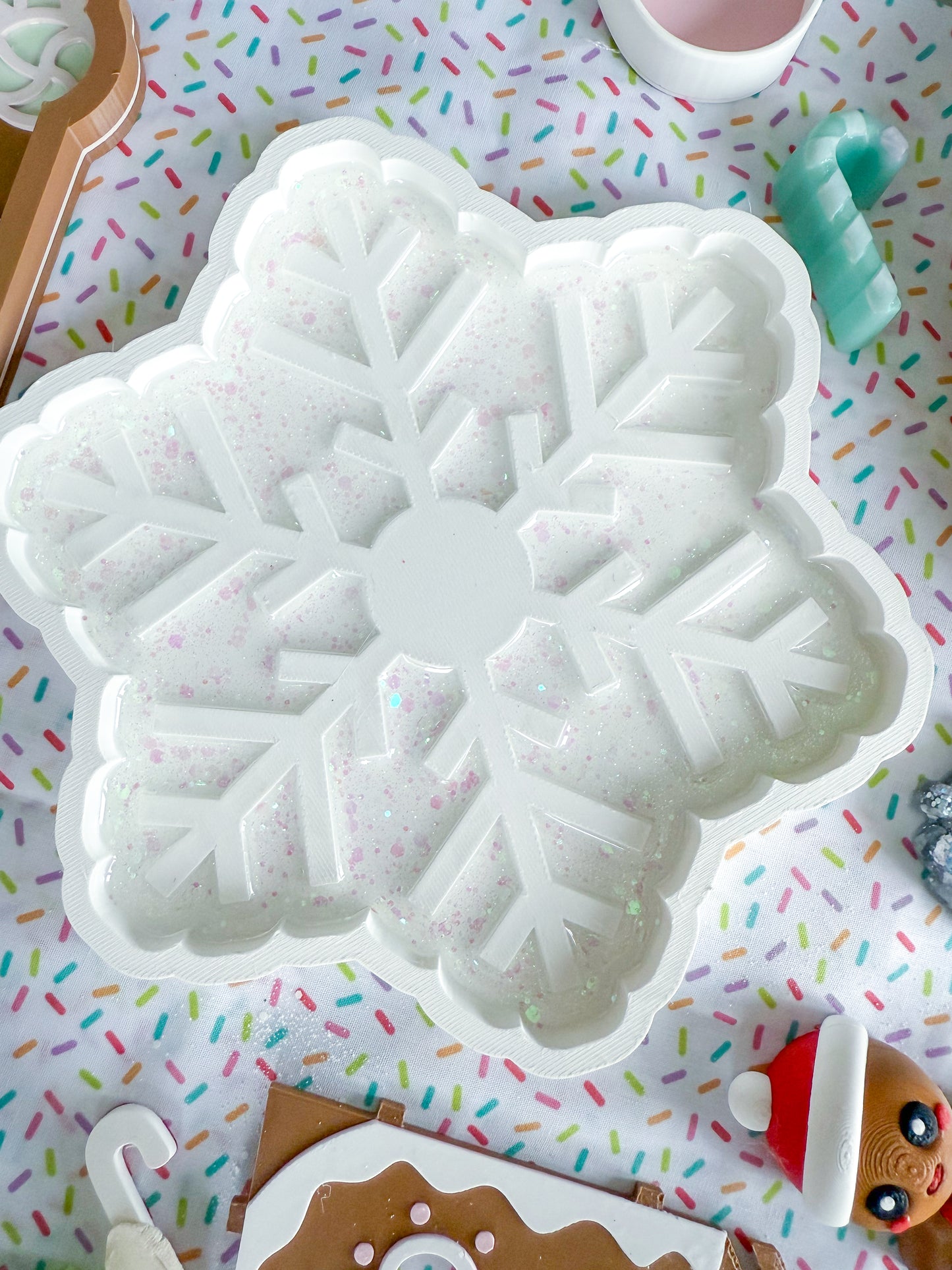 Snowflake Sensory Tinker Tray