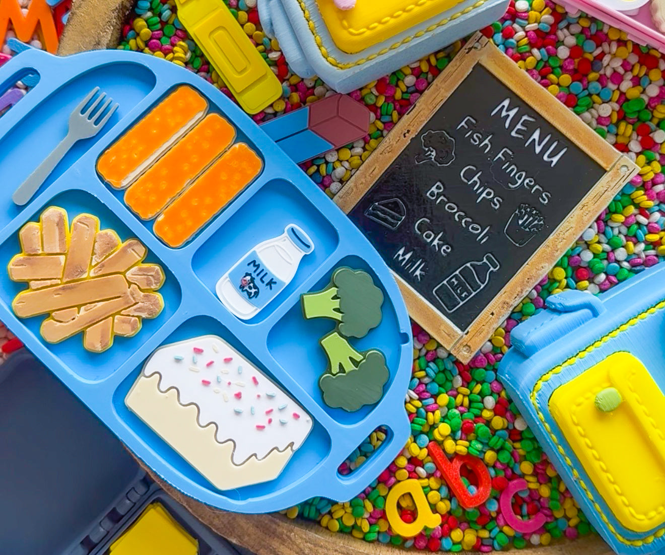 School Dinner Tray Play Set