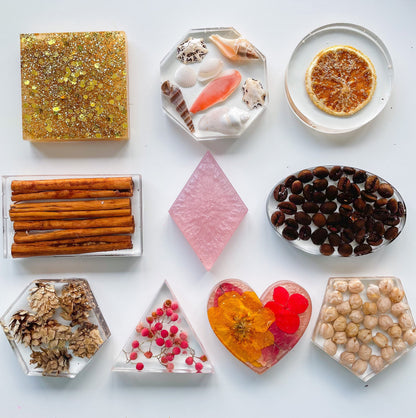 Glitter Rainbow Sensory Resin Shapes