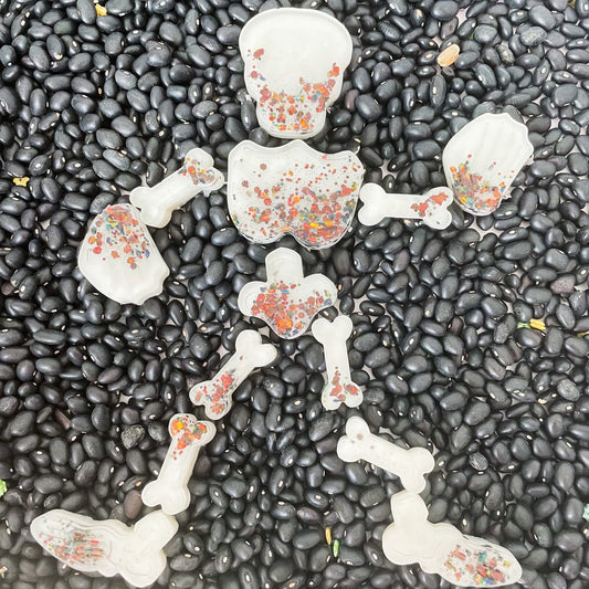 Halloween Skeleton Puzzle Resin Children Toys Messy Play Loose Parts Pretend Imaginative Learning