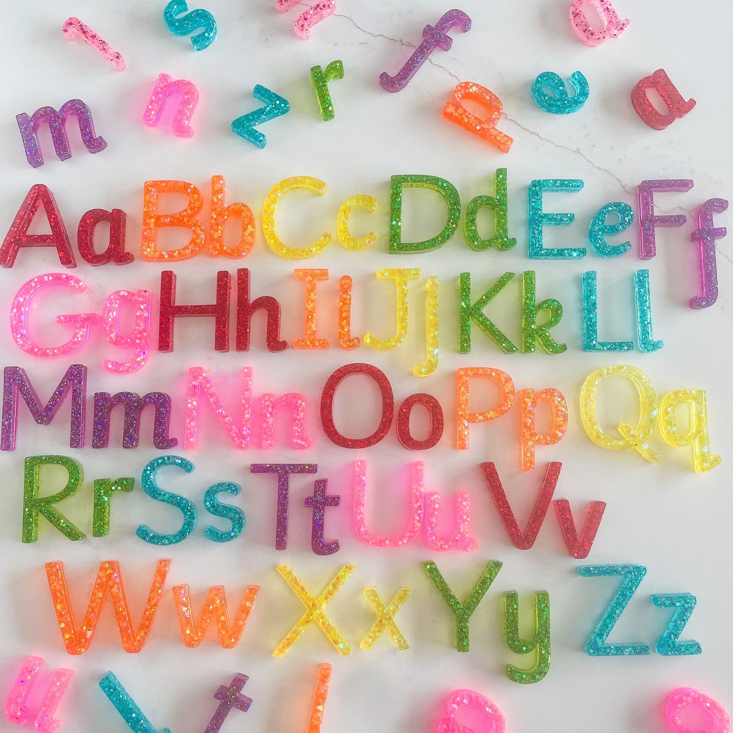 Glitter Alphabet Lowercase and Uppercase